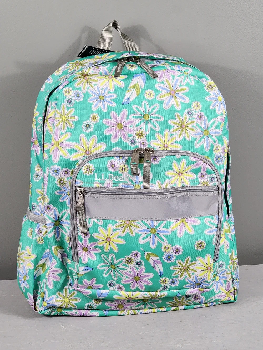 LL Bean Original Backpack Book Pack School Emeral Lazy Daisy 24L New